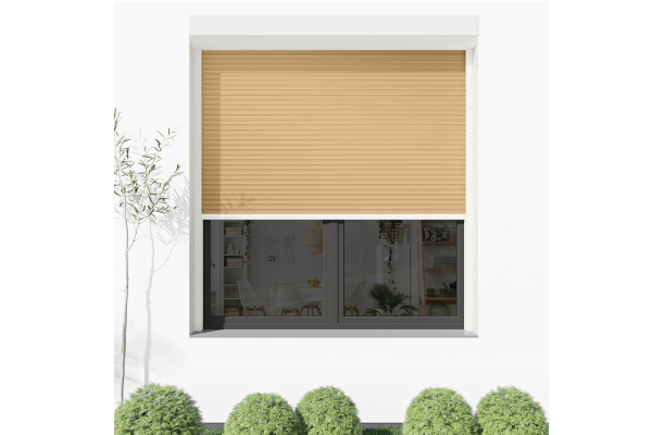 Roller shutters pearl white