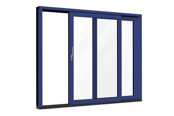 Aluminum patio door blue