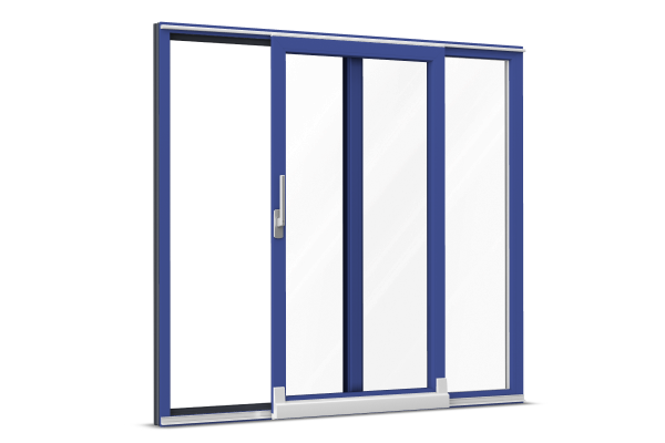 Alu-clad vinyl tilt-and-slide door blue
