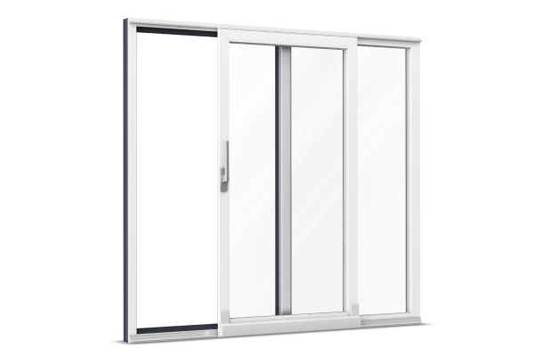 Alu-clad vinyl tilt-and-slide door white