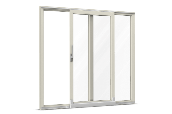 Vinyl Parallel tilt-and-slide door wood-texture beige