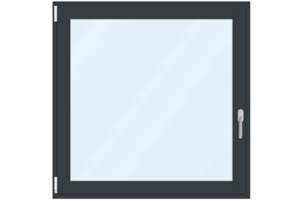 Wood window anthracite gray