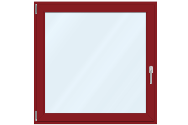 Aluminum window ruby red