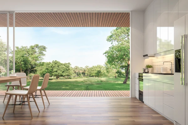 Open patio doors