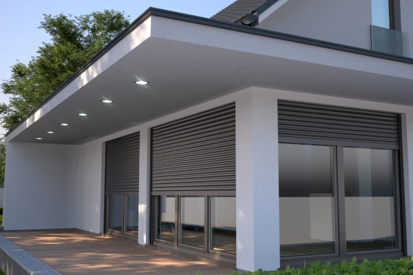 Terrace with shutters