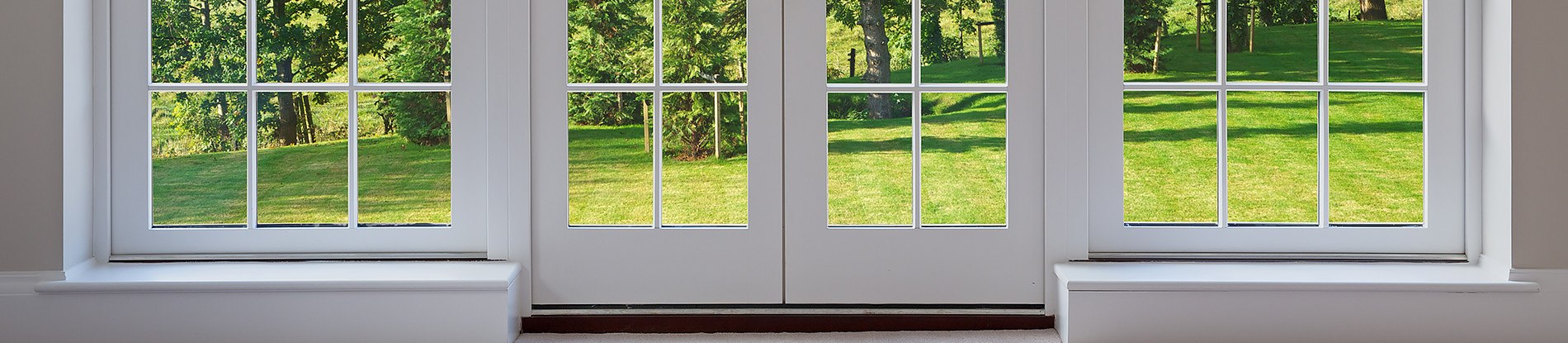 French doors with side panels