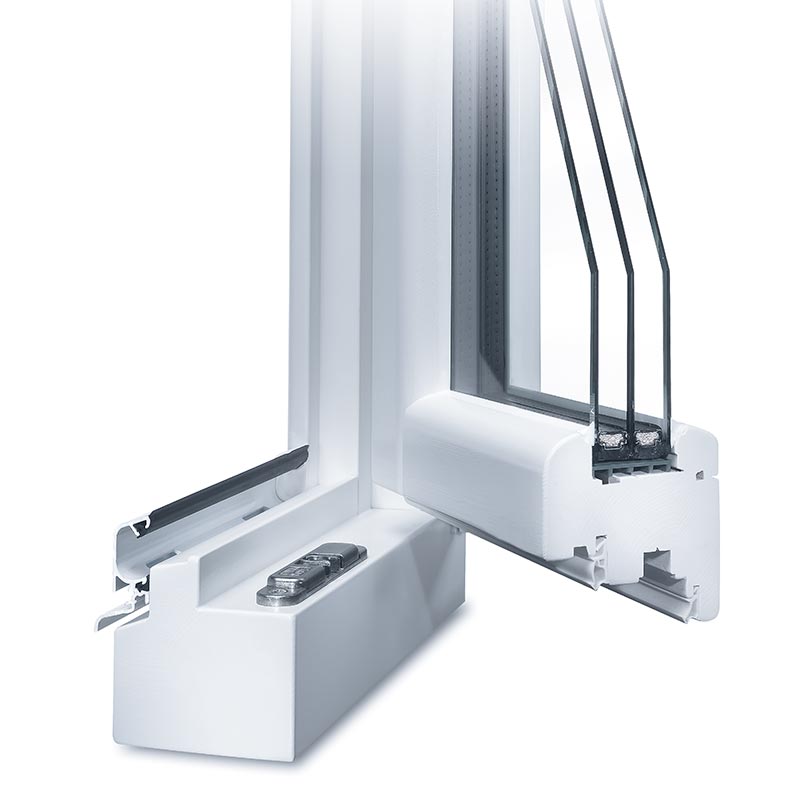 Triple-pane window profile
