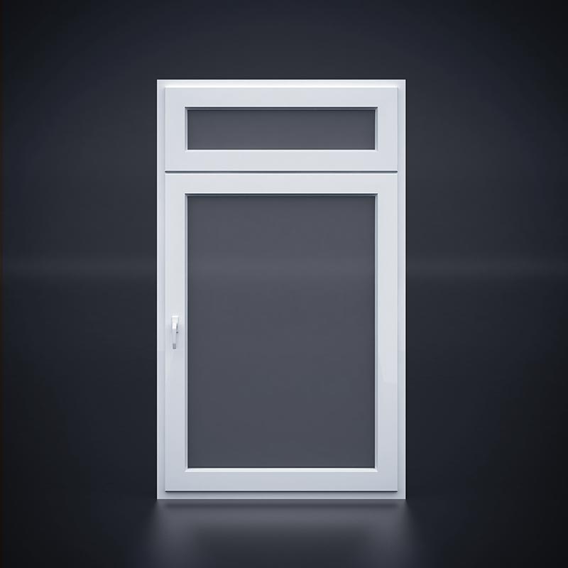 White vinyl transom window