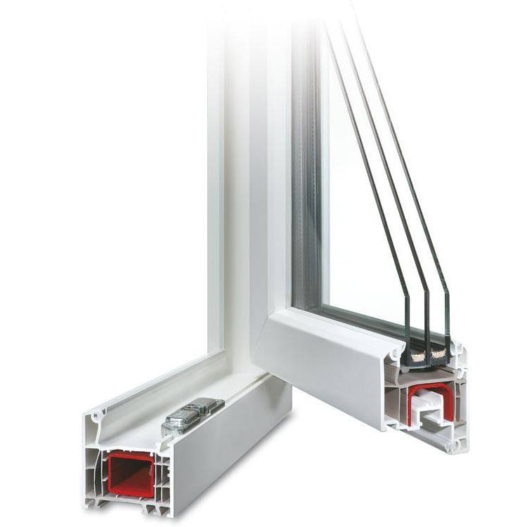 Vinyl window profile section